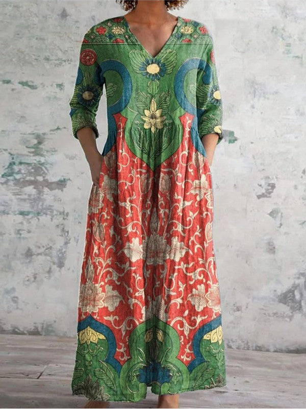 Beatrice | Vintage Floral Maxi Dress