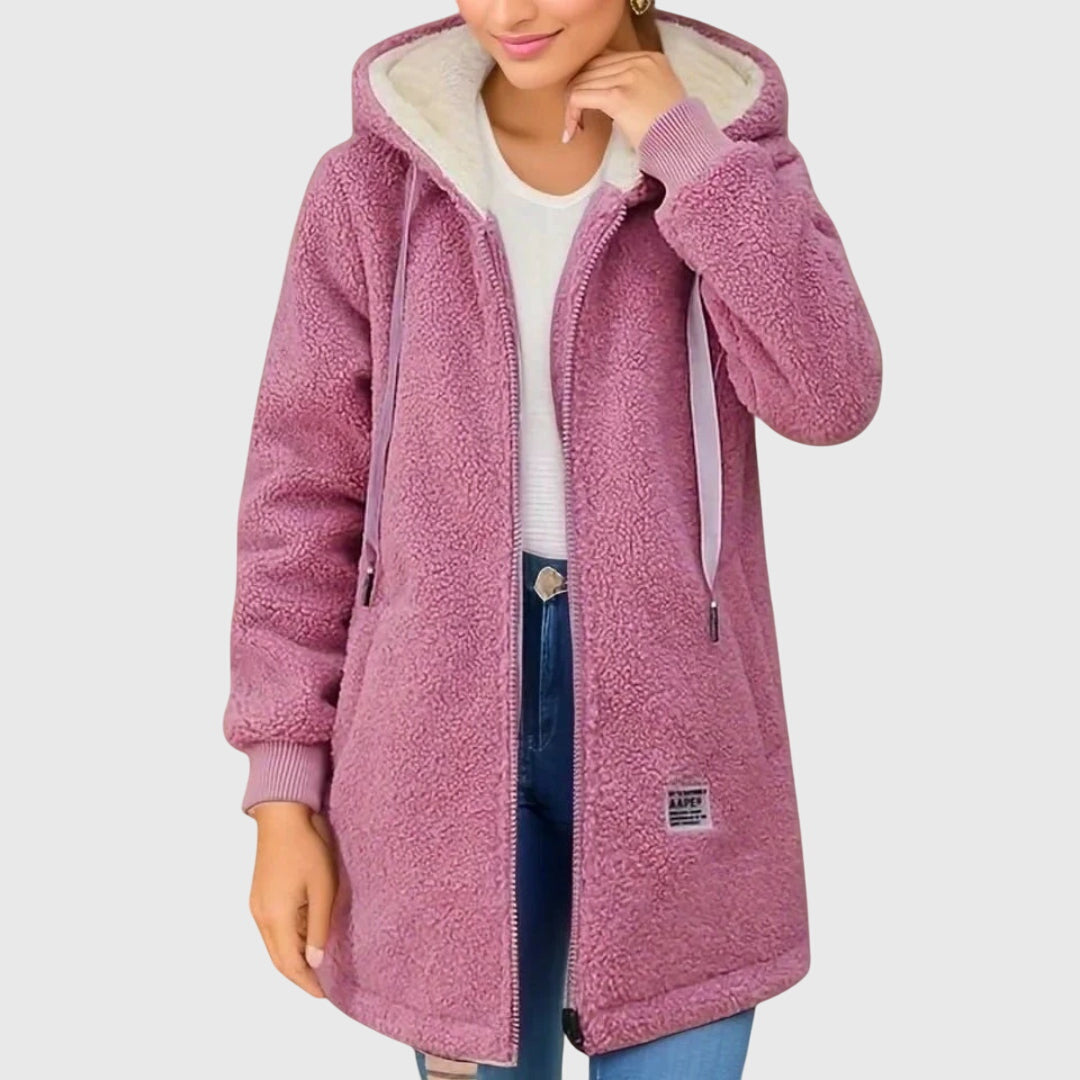 Darlene | Cozy Sherpa Hooded Coat
