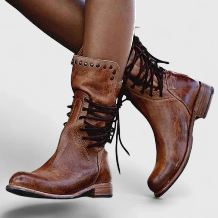 Margot | Vintage Lace-Up Boots