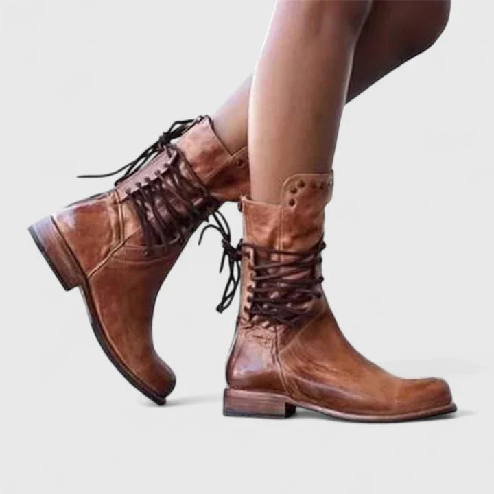 Margot | Vintage Lace-Up Boots