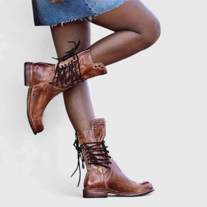 Margot | Vintage Lace-Up Boots
