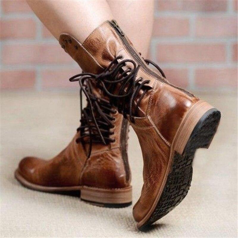 Sierra | Vintage Lace-Up Leather Boots