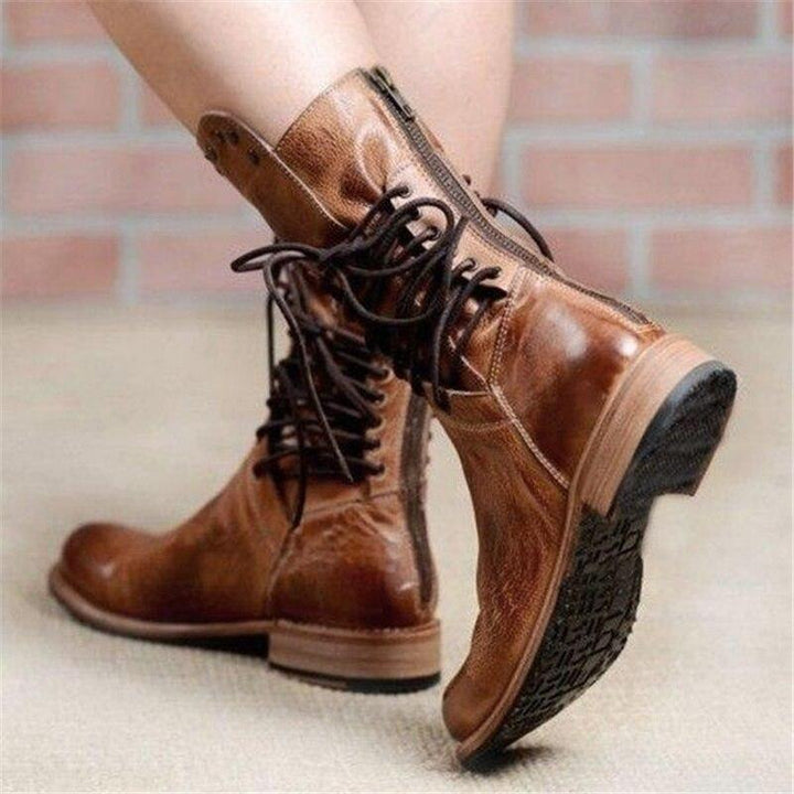 Sierra | Vintage Lace-Up Leather Boots