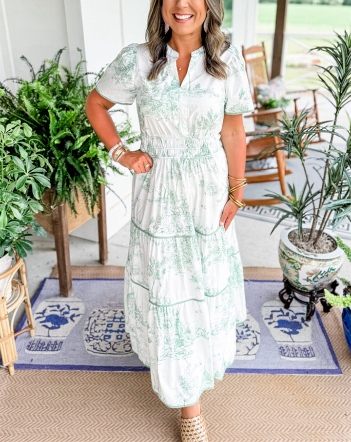 Diana | Printed Tiered Maxi Dress
