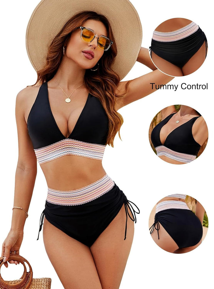 Selena | High-Waist Zigzag Bikini