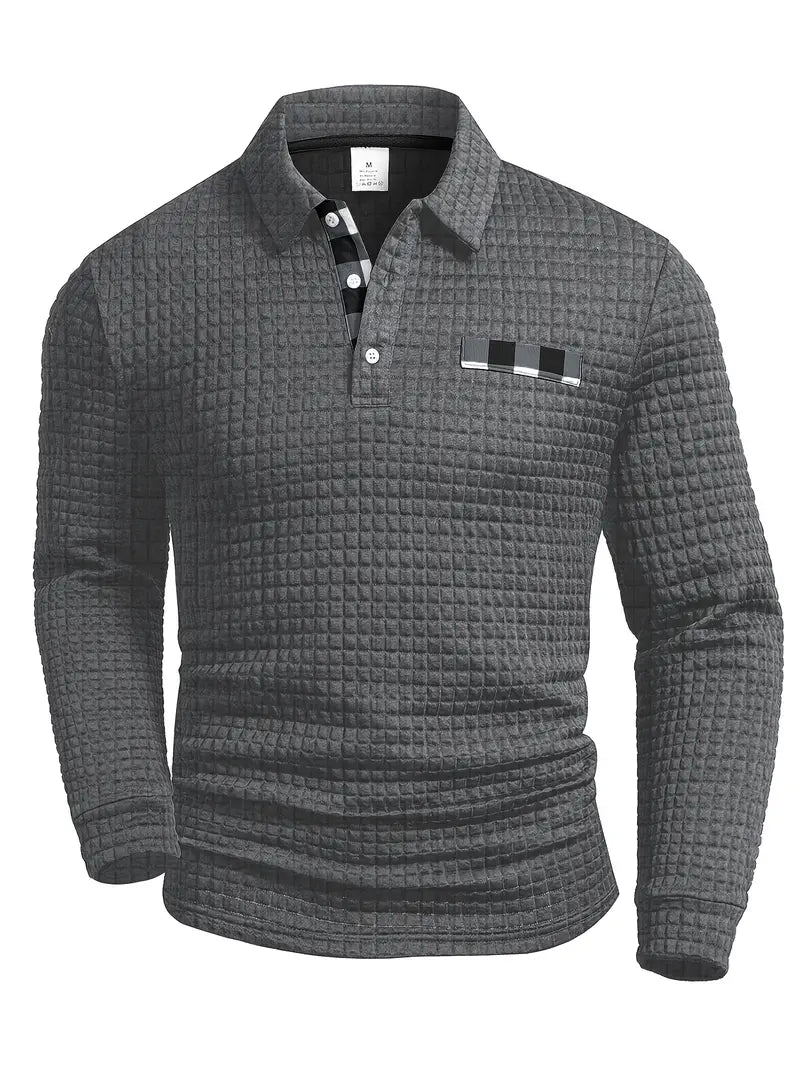 Walter | Textured Long Sleeve Polo