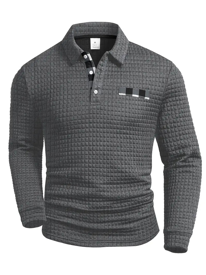 Walter | Textured Long Sleeve Polo