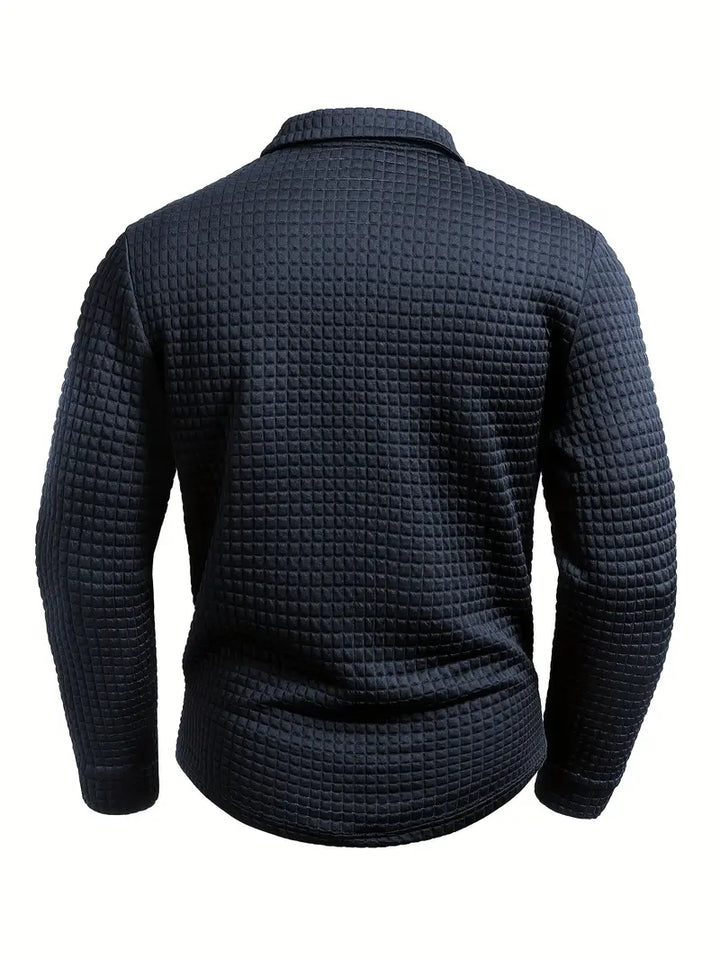 Walter | Textured Long Sleeve Polo