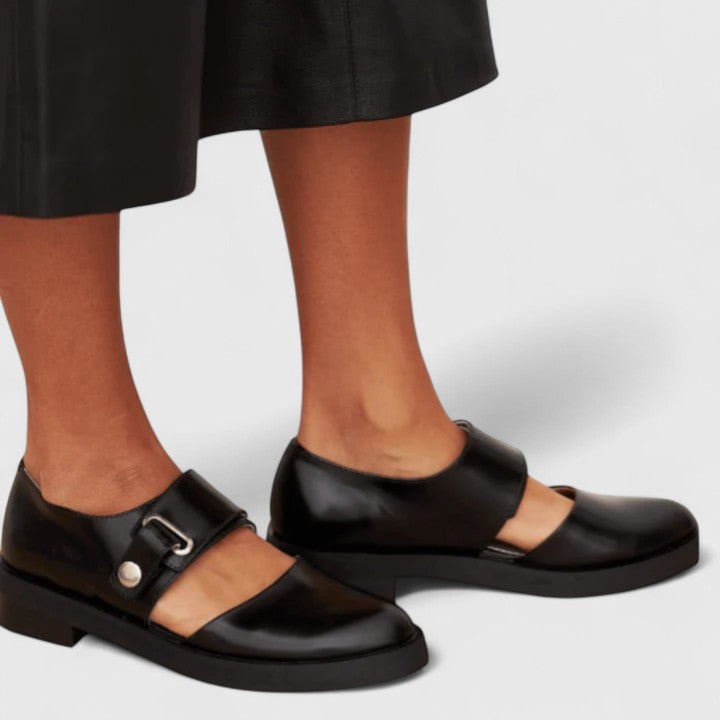Mary | Sleek Buckle Strap Flats
