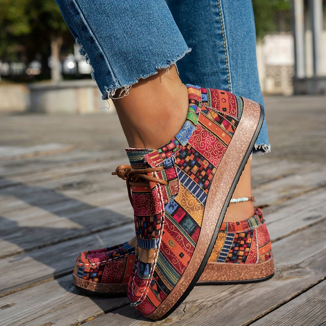 Rosa | Boho Lace-Up Loafers