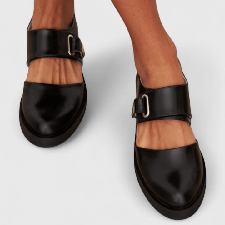 Mary | Sleek Buckle Strap Flats