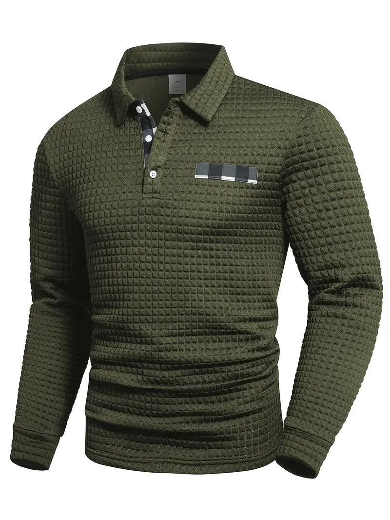 Walter | Textured Long Sleeve Polo