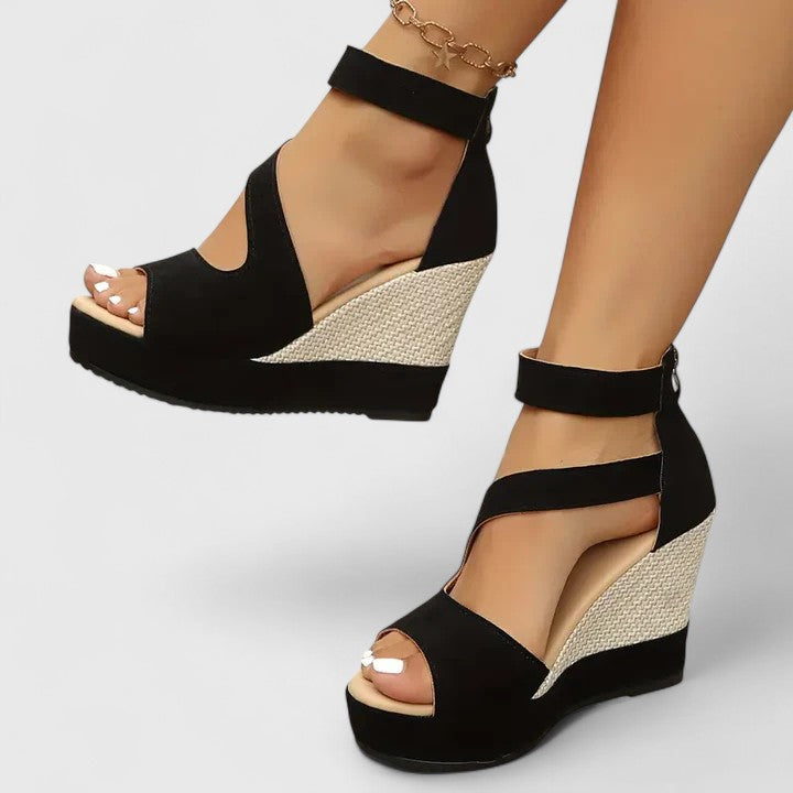 Dina | Strappy Wedge Sandals
