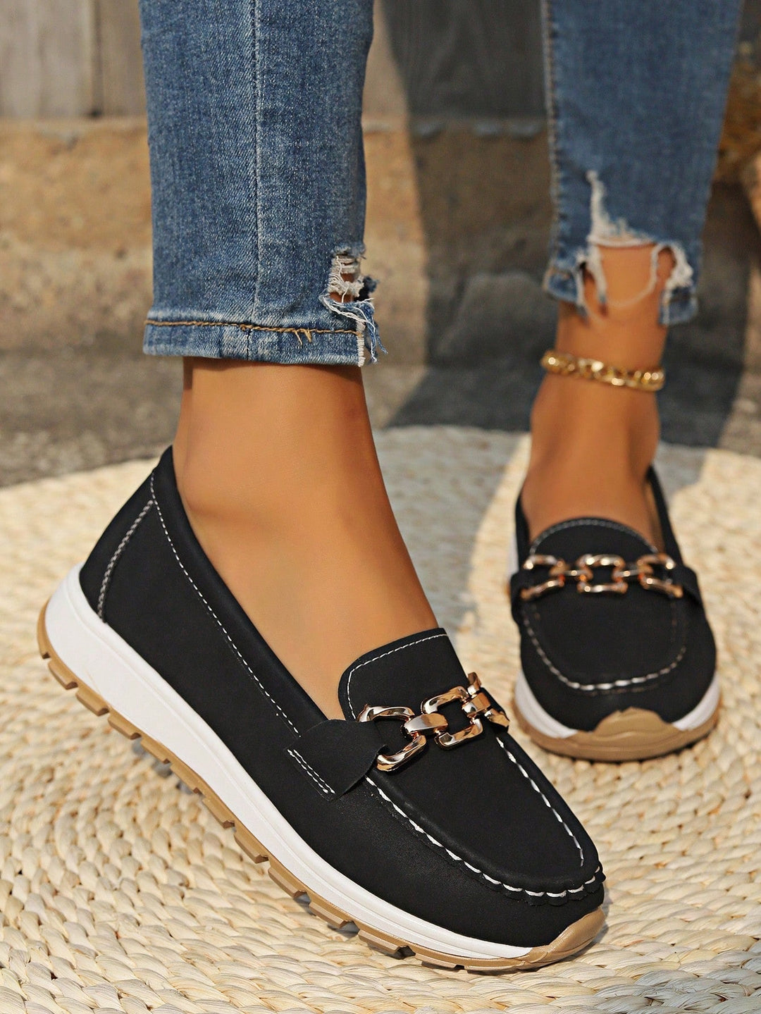 Marlene | Chain-Detail Loafers