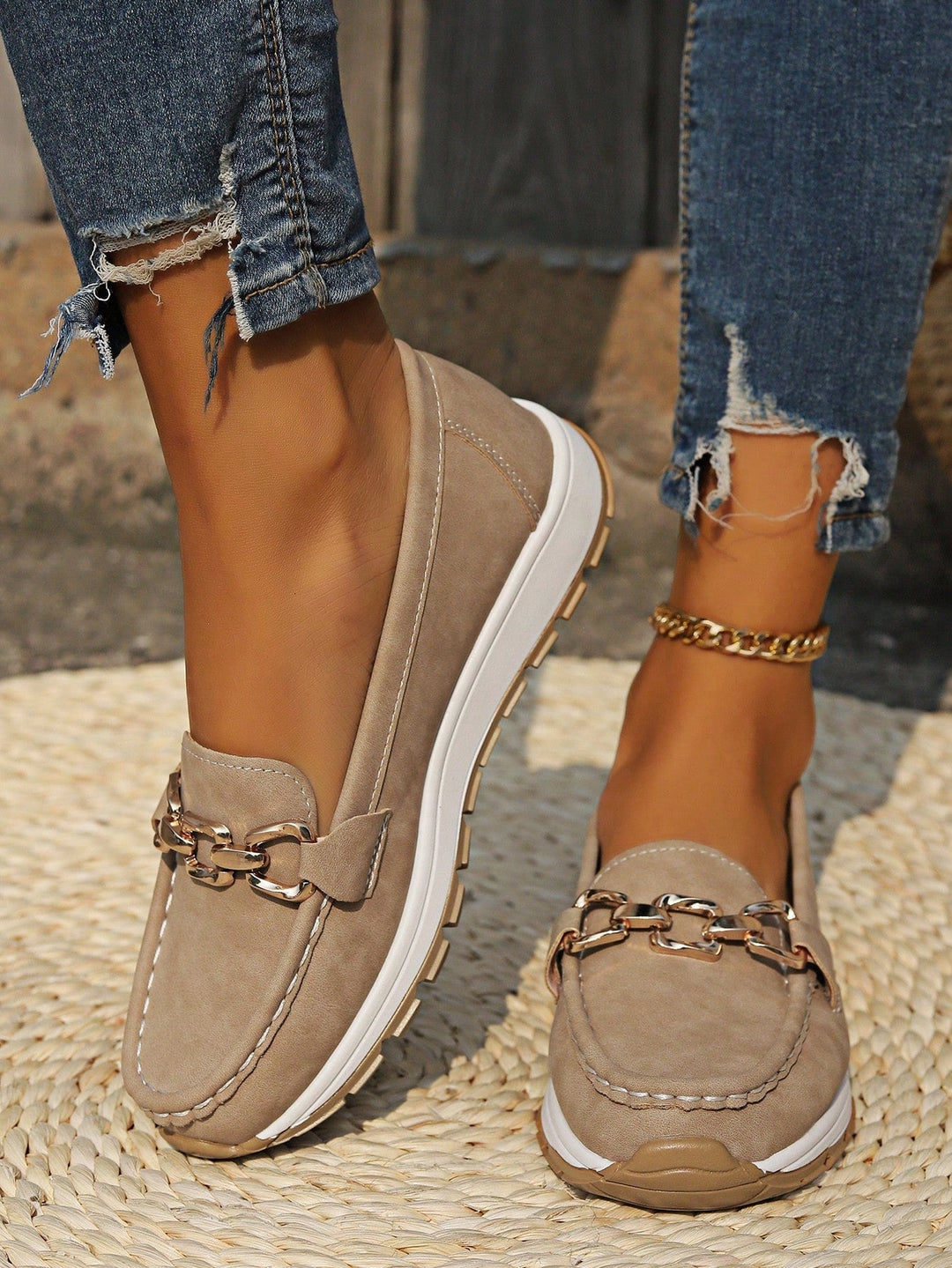 Marlene | Chain-Detail Loafers