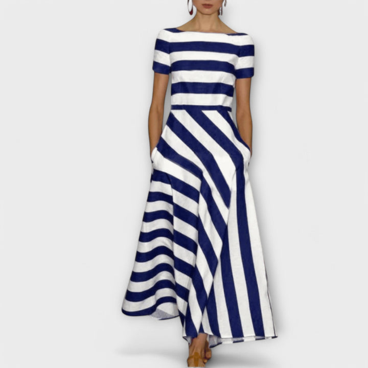Claudia | Bold Stripe Maxi Dress