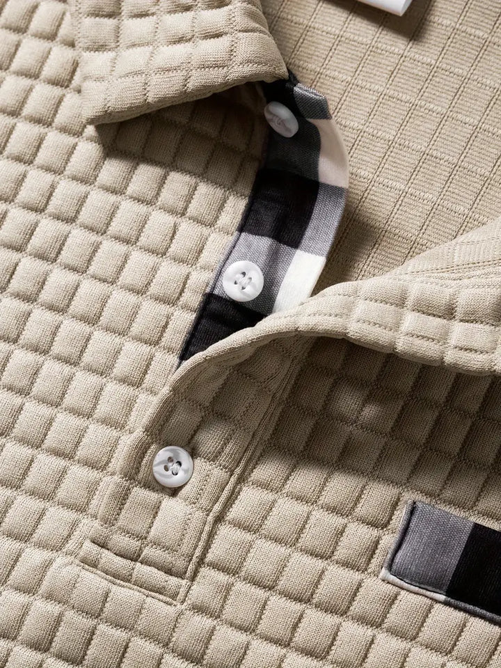 Walter | Textured Long Sleeve Polo