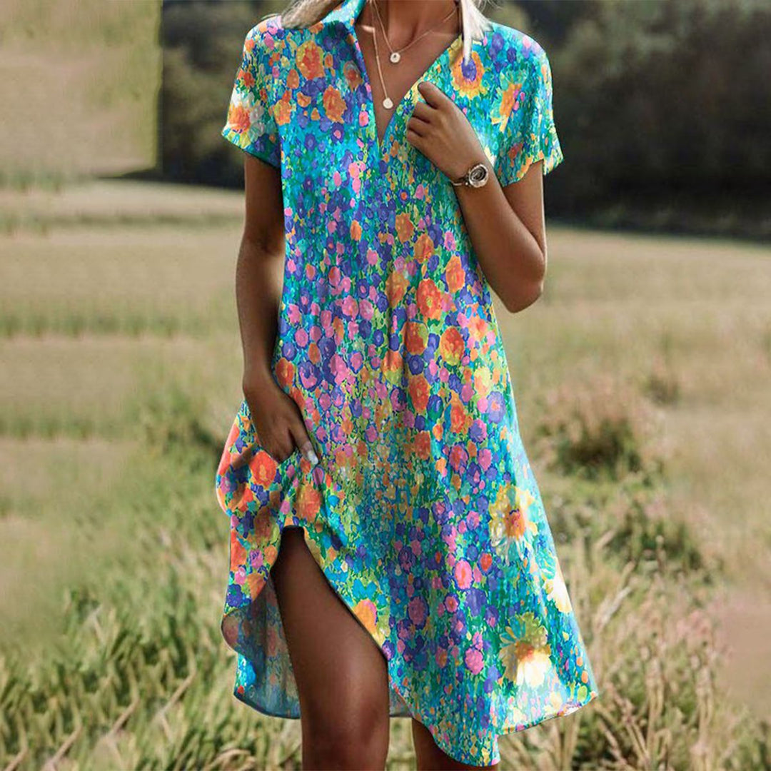 Diana | Flowy Button Dress