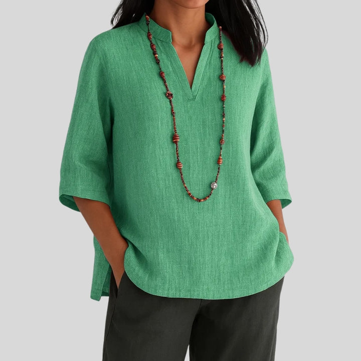Elaine | Breezy Notch-Neck Top