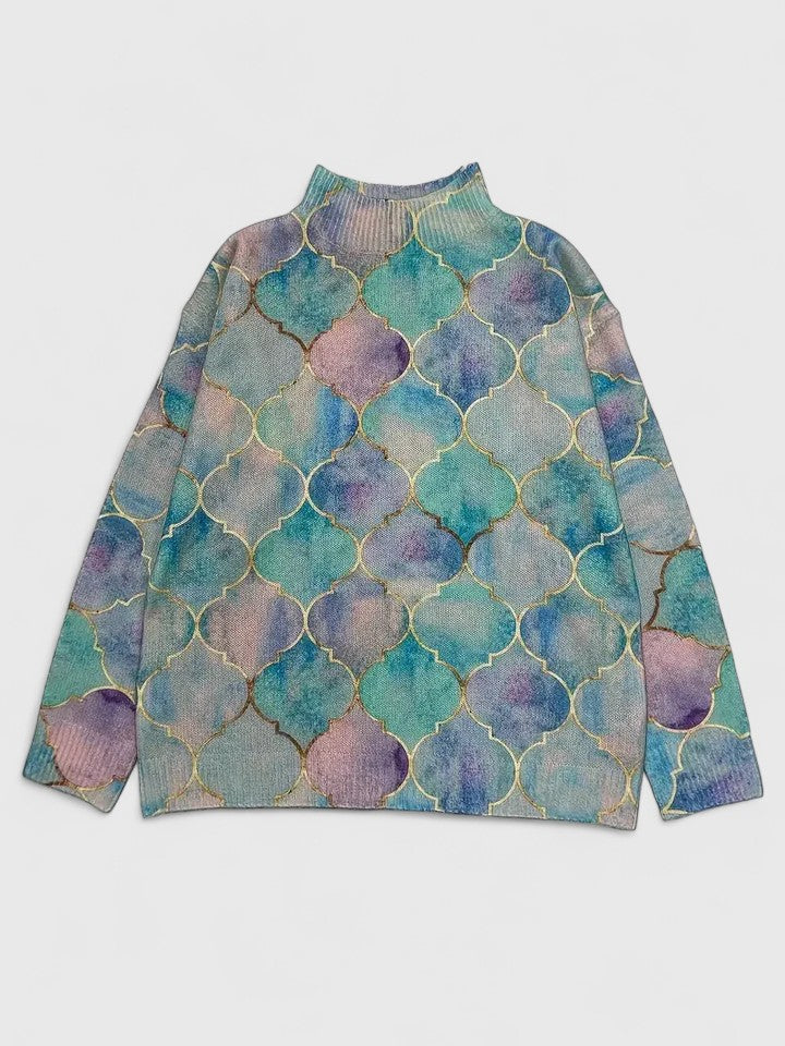 Celia | Geometric Knit Sweater