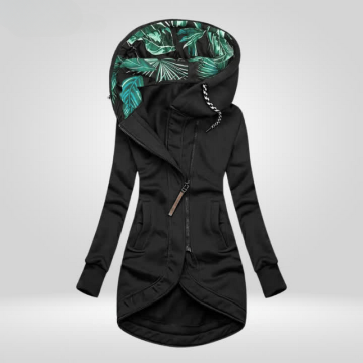 Nora | Tropical-Lined Long Hoodie