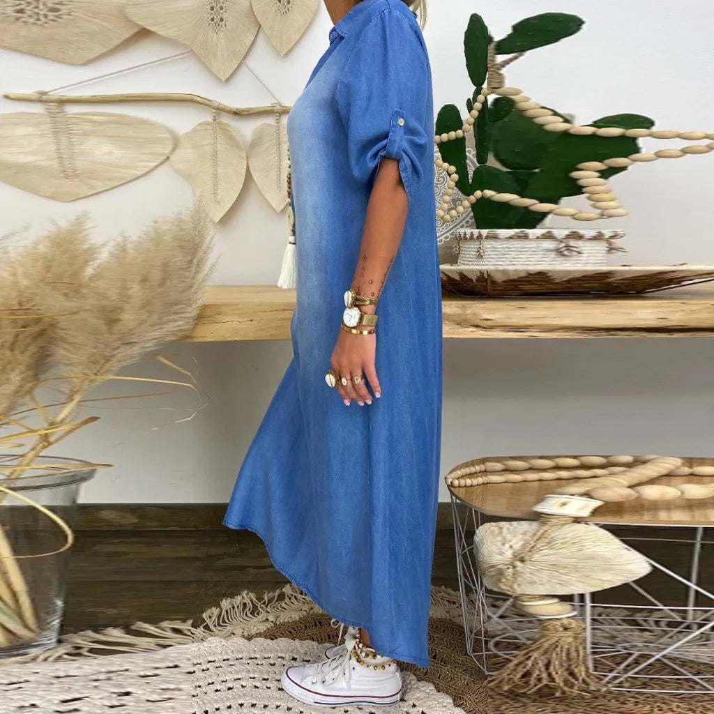 Diana | Relaxed Denim Shirt Dress