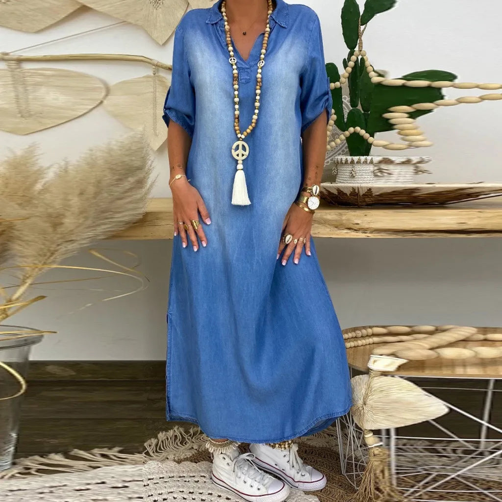 Diana | Relaxed Denim Shirt Dress