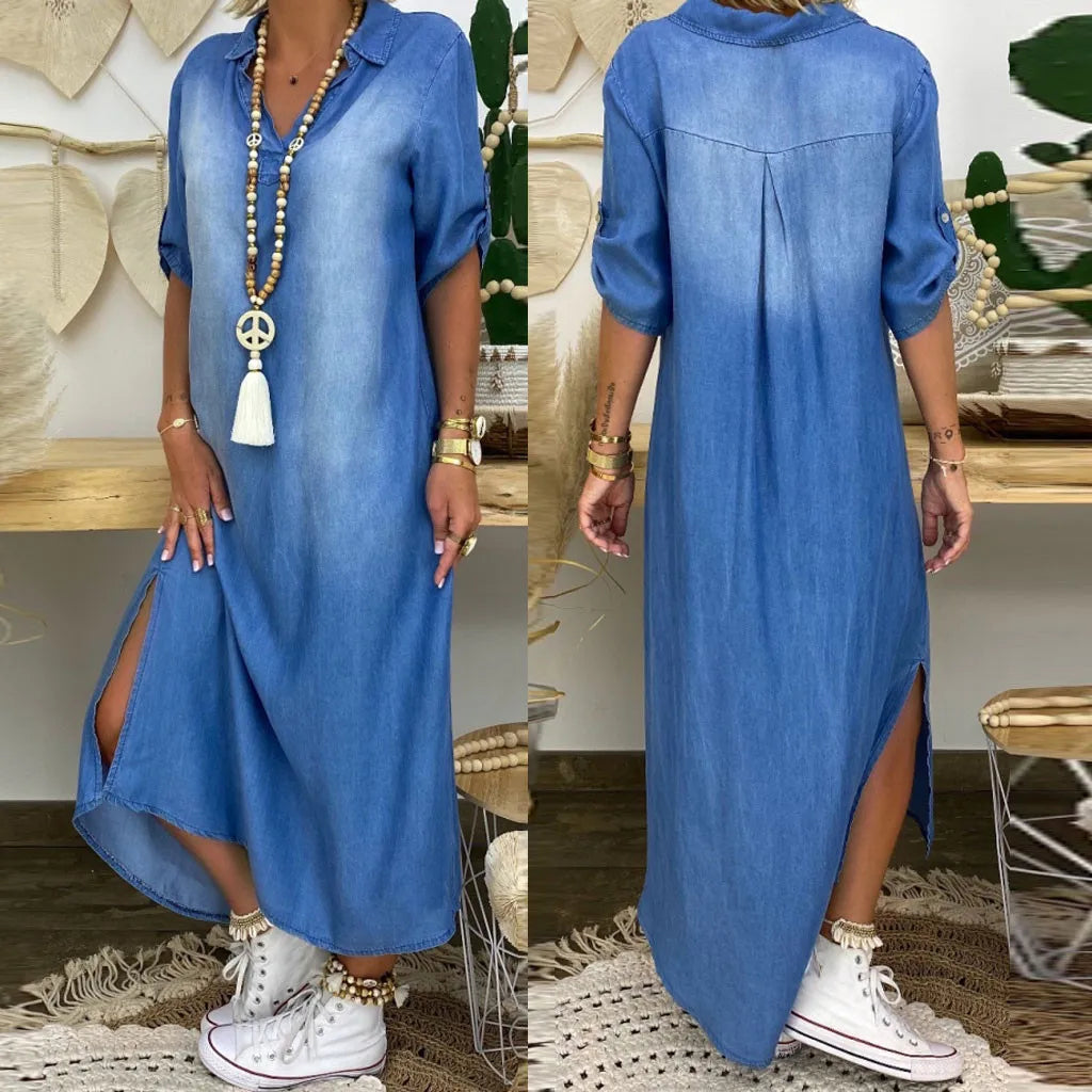 Diana | Relaxed Denim Shirt Dress