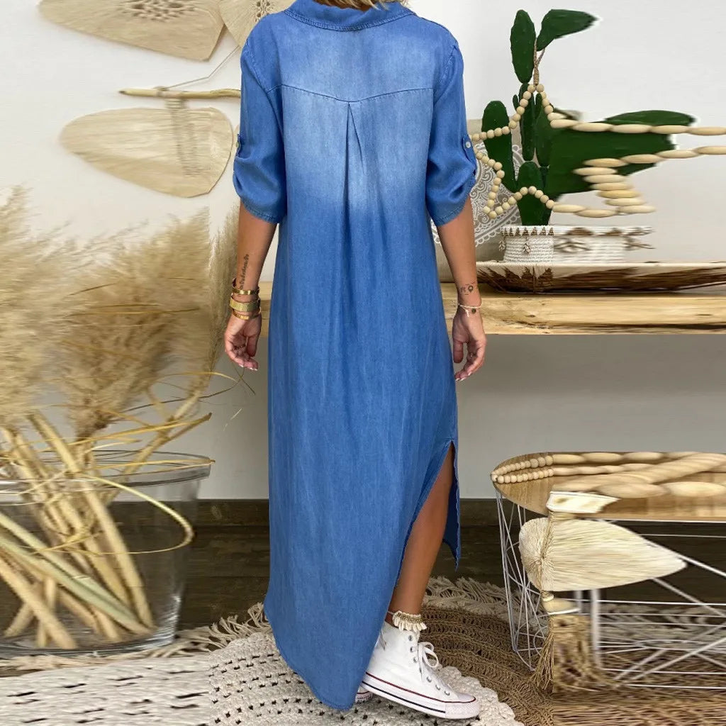 Diana | Relaxed Denim Shirt Dress