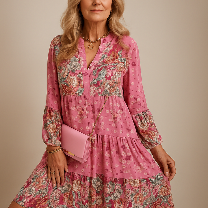 Marianne | Floral Tiered Midi Dress