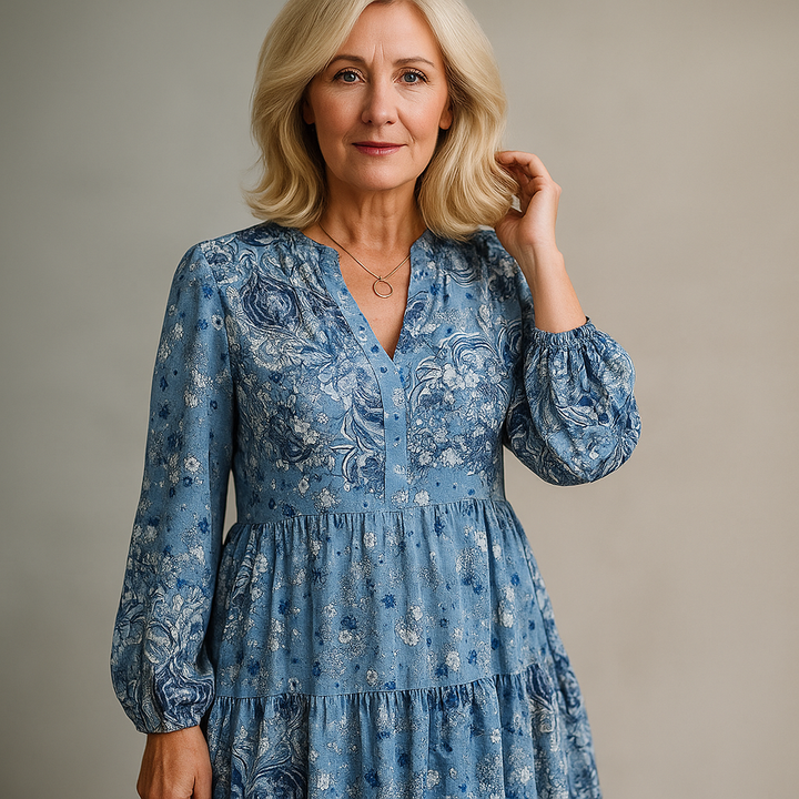 Marianne | Floral Tiered Midi Dress