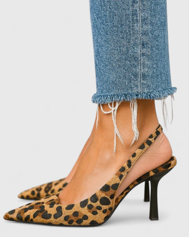 Vivi | Leopard Slingback Heels
