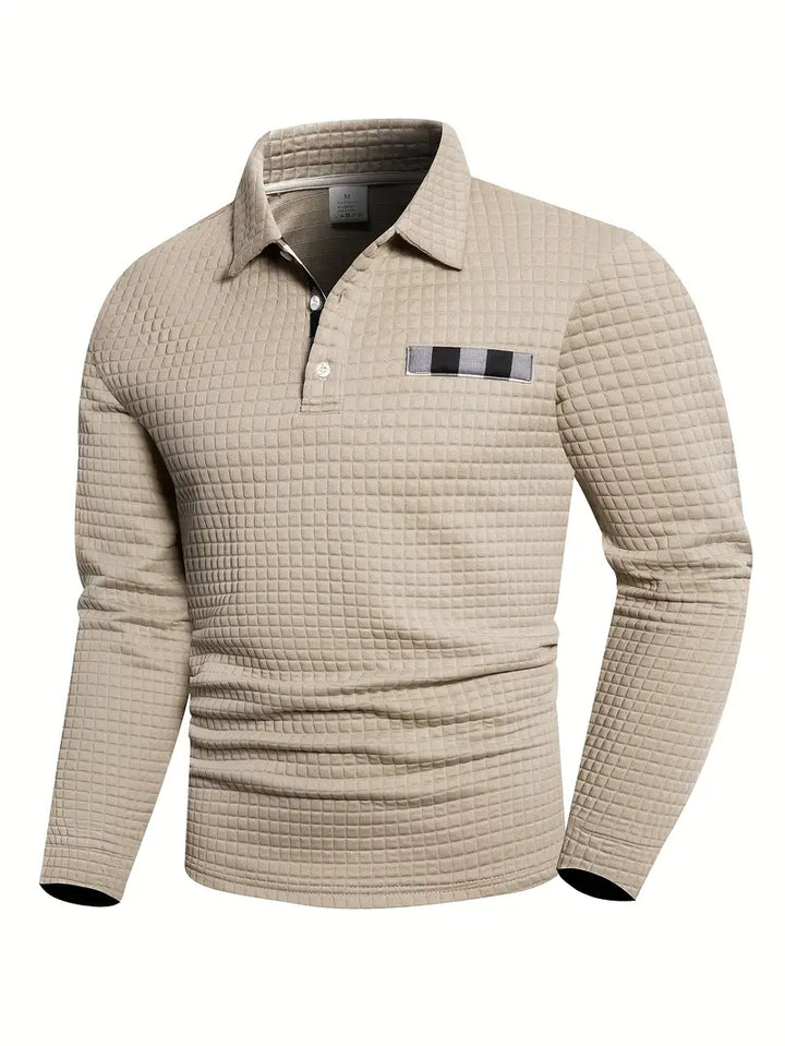 Walter | Textured Long Sleeve Polo