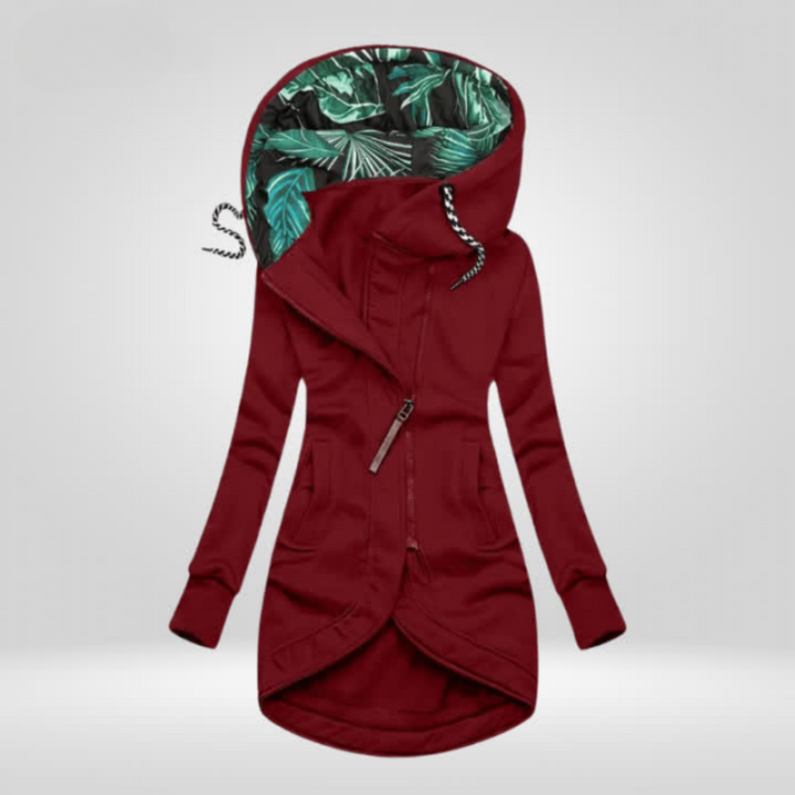 Nora | Tropical-Lined Long Hoodie