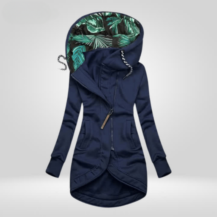Nora | Tropical-Lined Long Hoodie