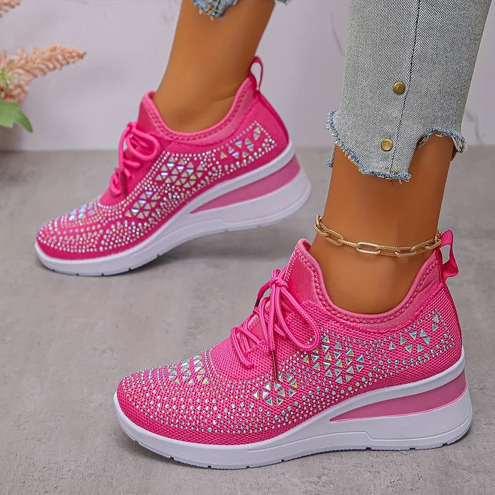 Celeste | Sparkling Knit Comfort Sneakers