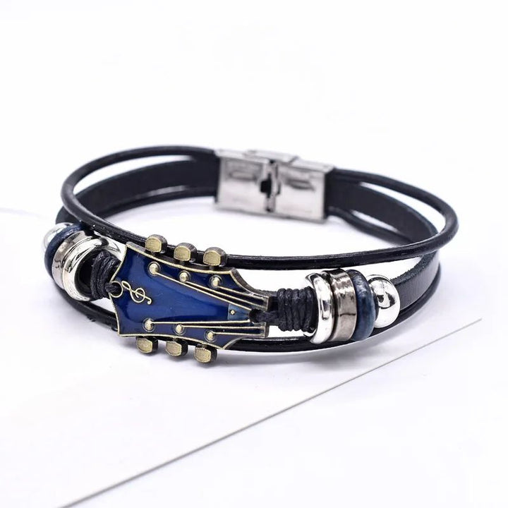 Axel | Guitar Head Leather Bracelet