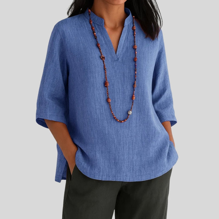 Elaine | Breezy Notch-Neck Top