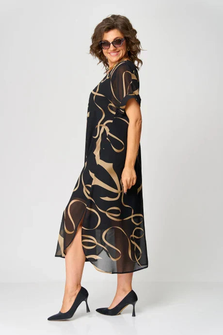 Monica | Flowing Printed Midi Dress