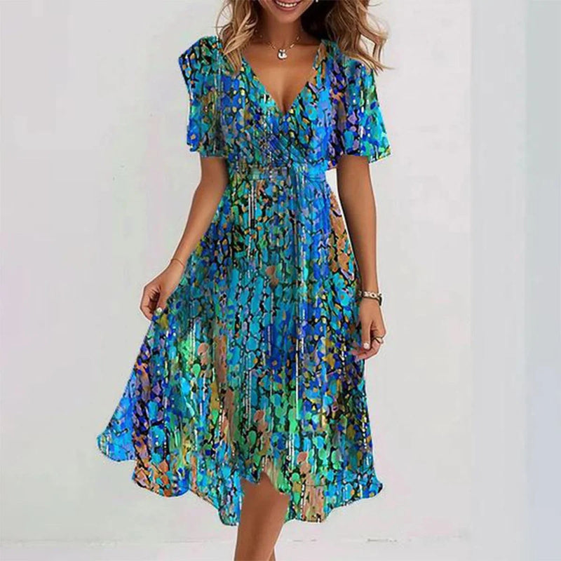 Vivian | Flowing Printed Midi Dress