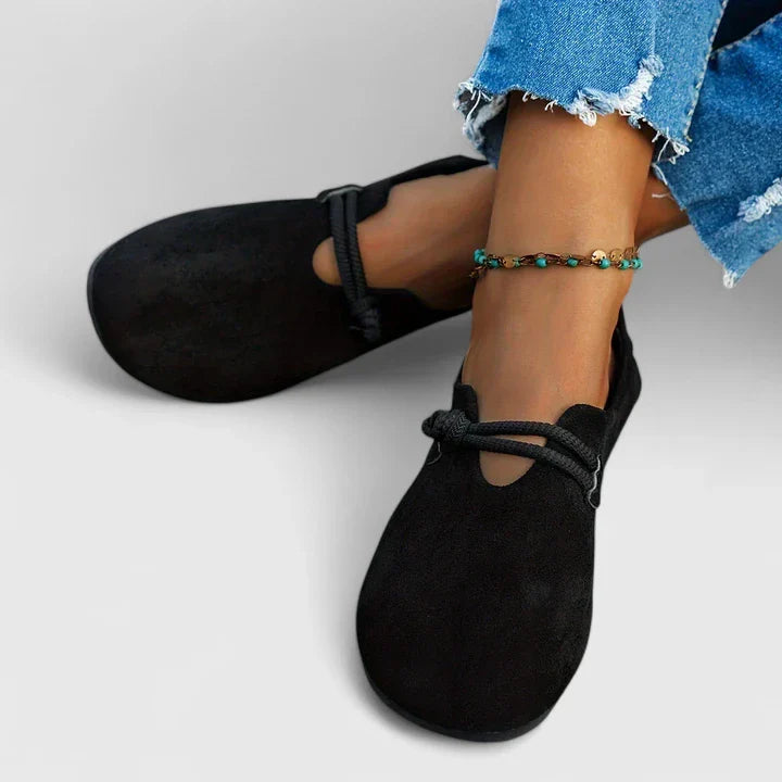 Isie | Suede Rope-Knot Slip-On Flats