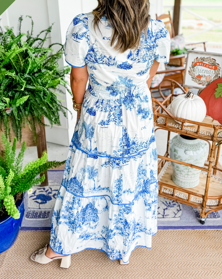 Diana | Printed Tiered Maxi Dress