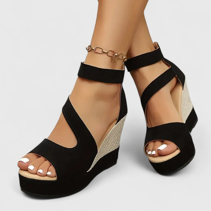 Dina | Strappy Wedge Sandals