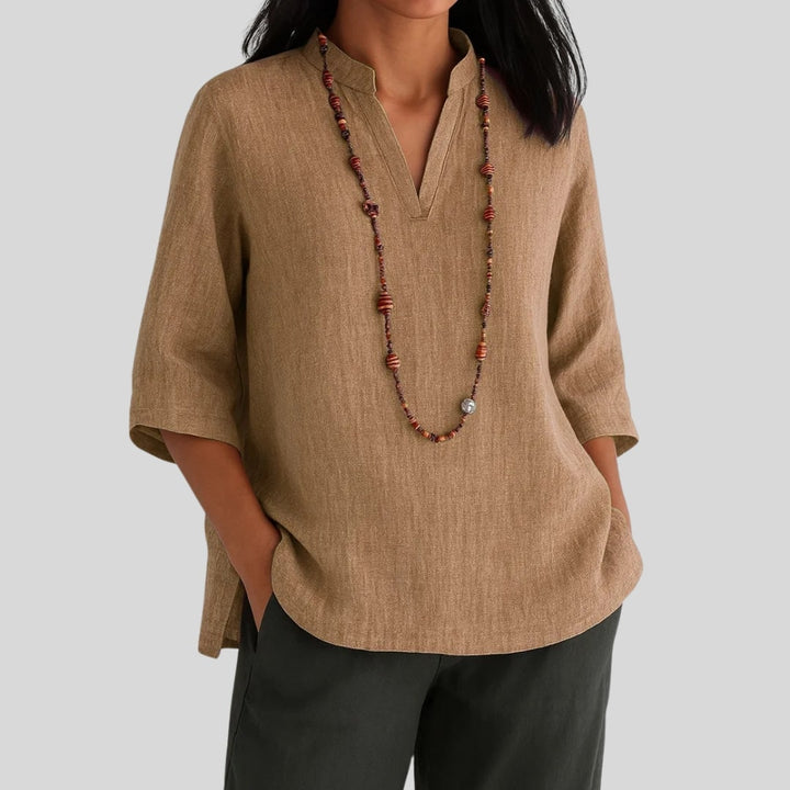 Elaine | Breezy Notch-Neck Top