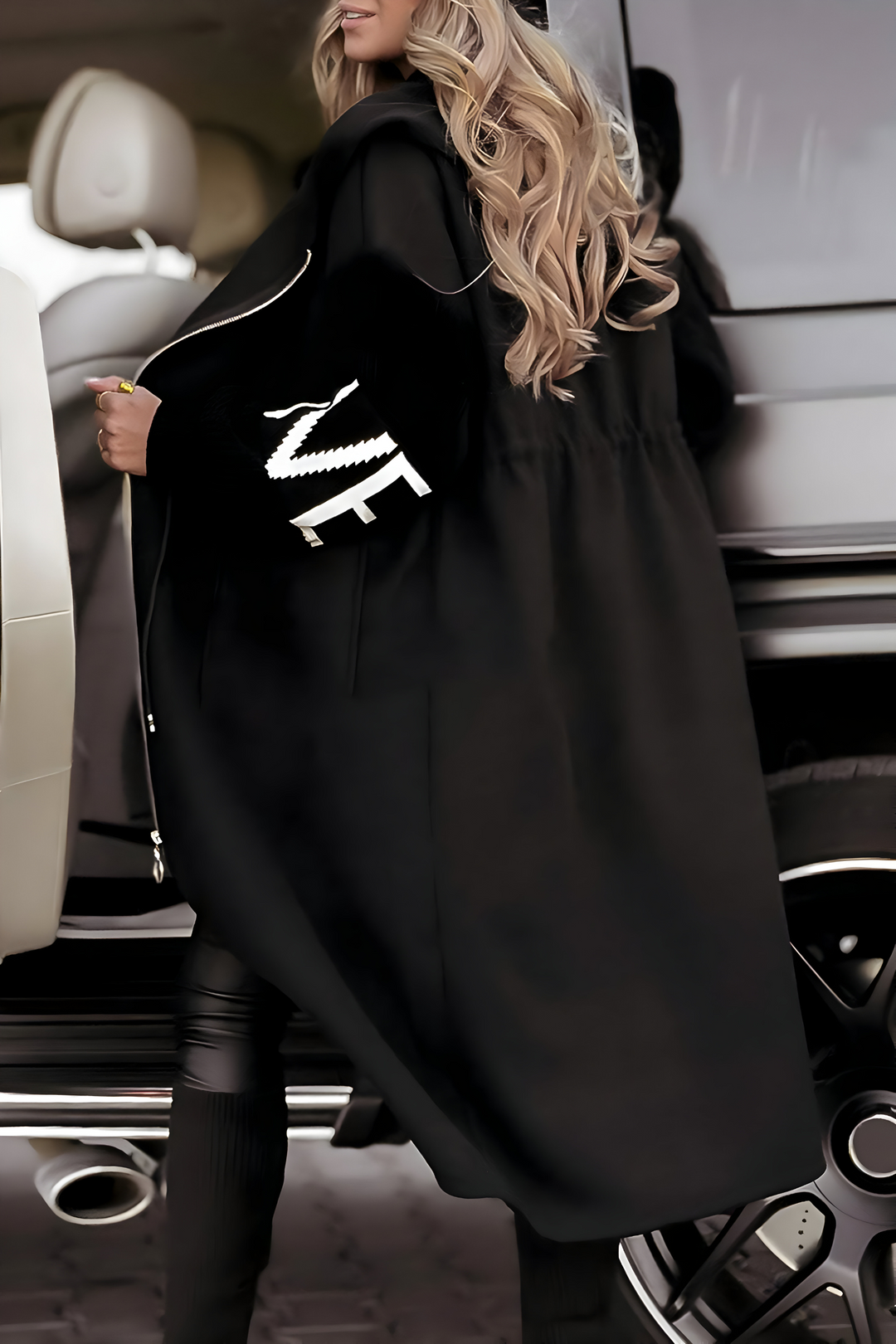 Bianca | Two-Tone Hooded Coat