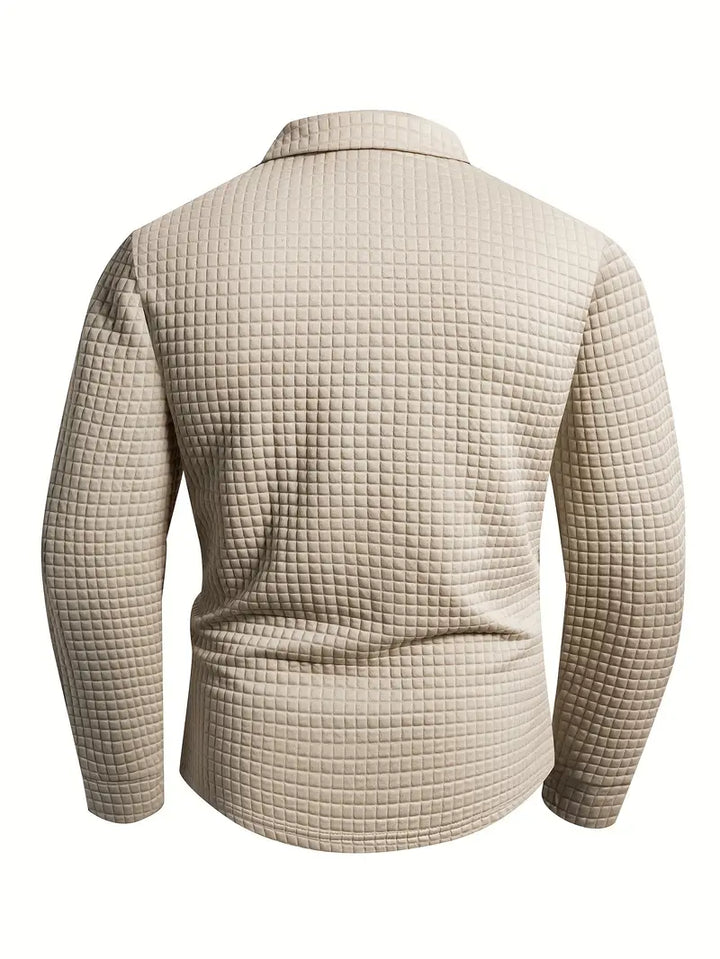Walter | Textured Long Sleeve Polo
