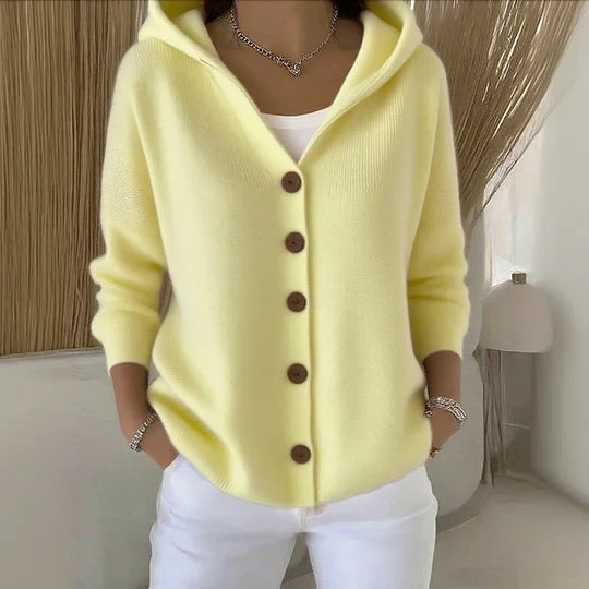 Evelyn | Cozy Button Hoodie