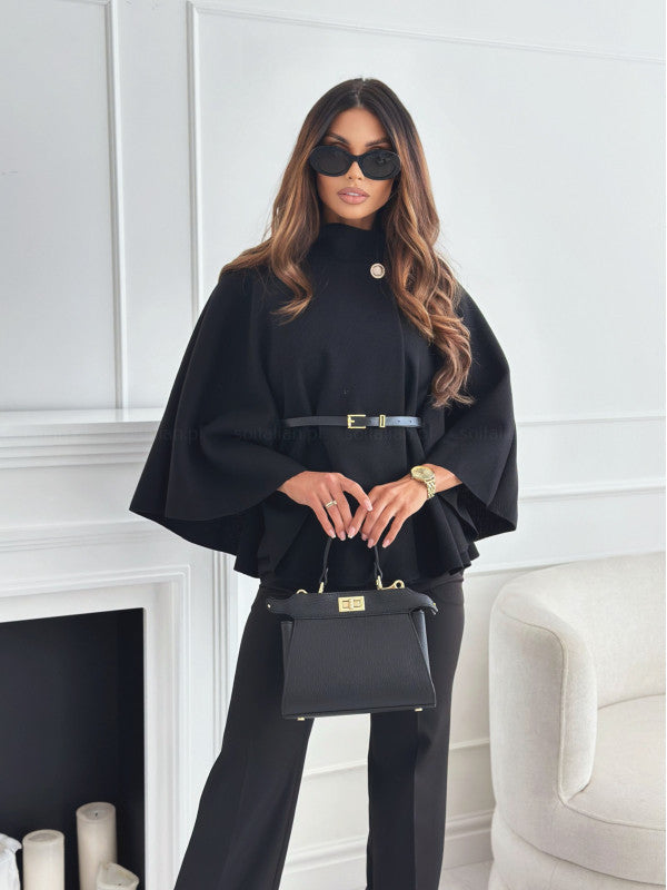 Sophia | Belted Cape Jacket
