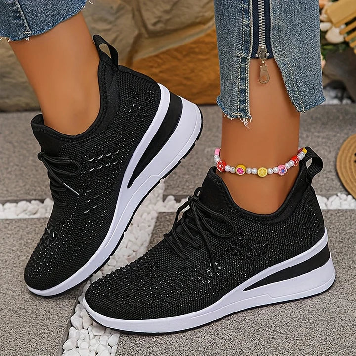 Celeste | Sparkling Knit Comfort Sneakers