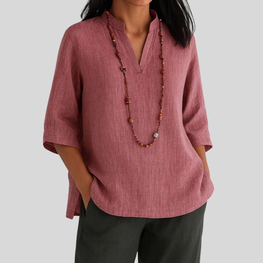 Elaine | Breezy Notch-Neck Top
